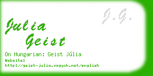 julia geist business card