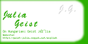 julia geist business card